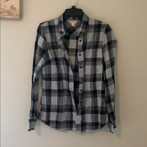Black and grey flannel